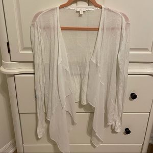 White sheer flowy cardigan